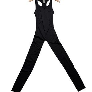 Fornia Women's Athletic Tank Top Black Jumpsuit, One Size